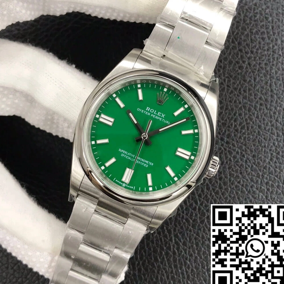36MM M126000-0005 Dial Oyster Rolex Factory Perpetual Green EW 0904